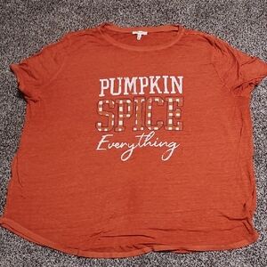Maurices Orange Pumpkin Spice Graphic Tee